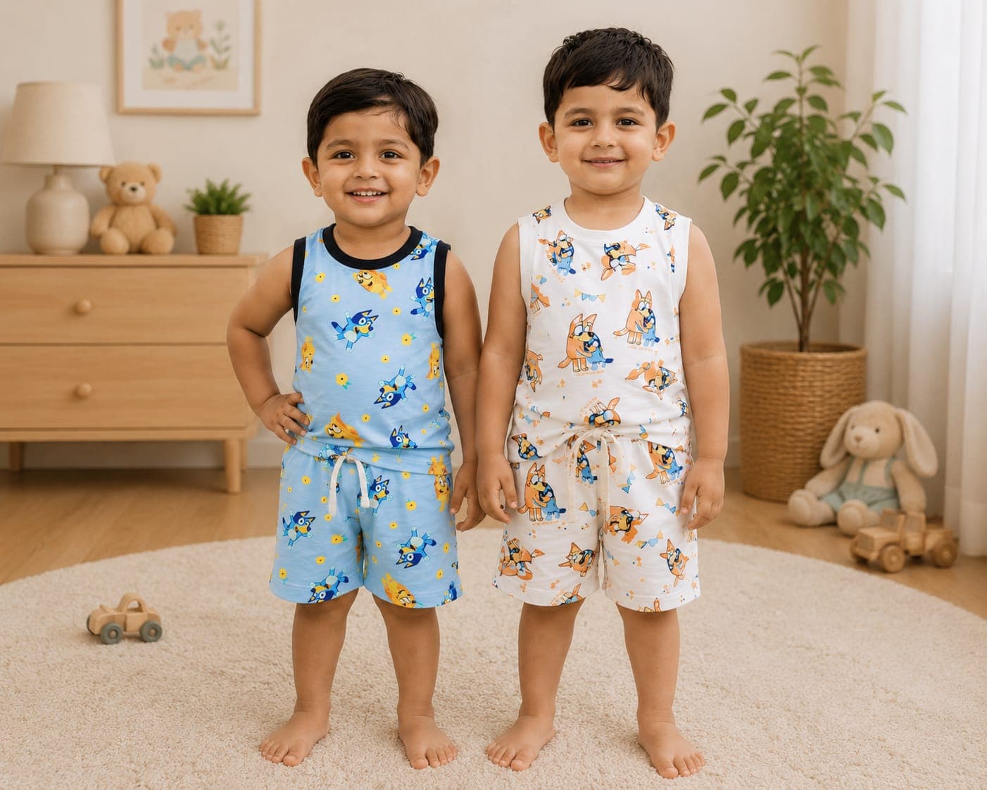 2 PC Baby Sleeveless T-Shirt & Shorts Combo