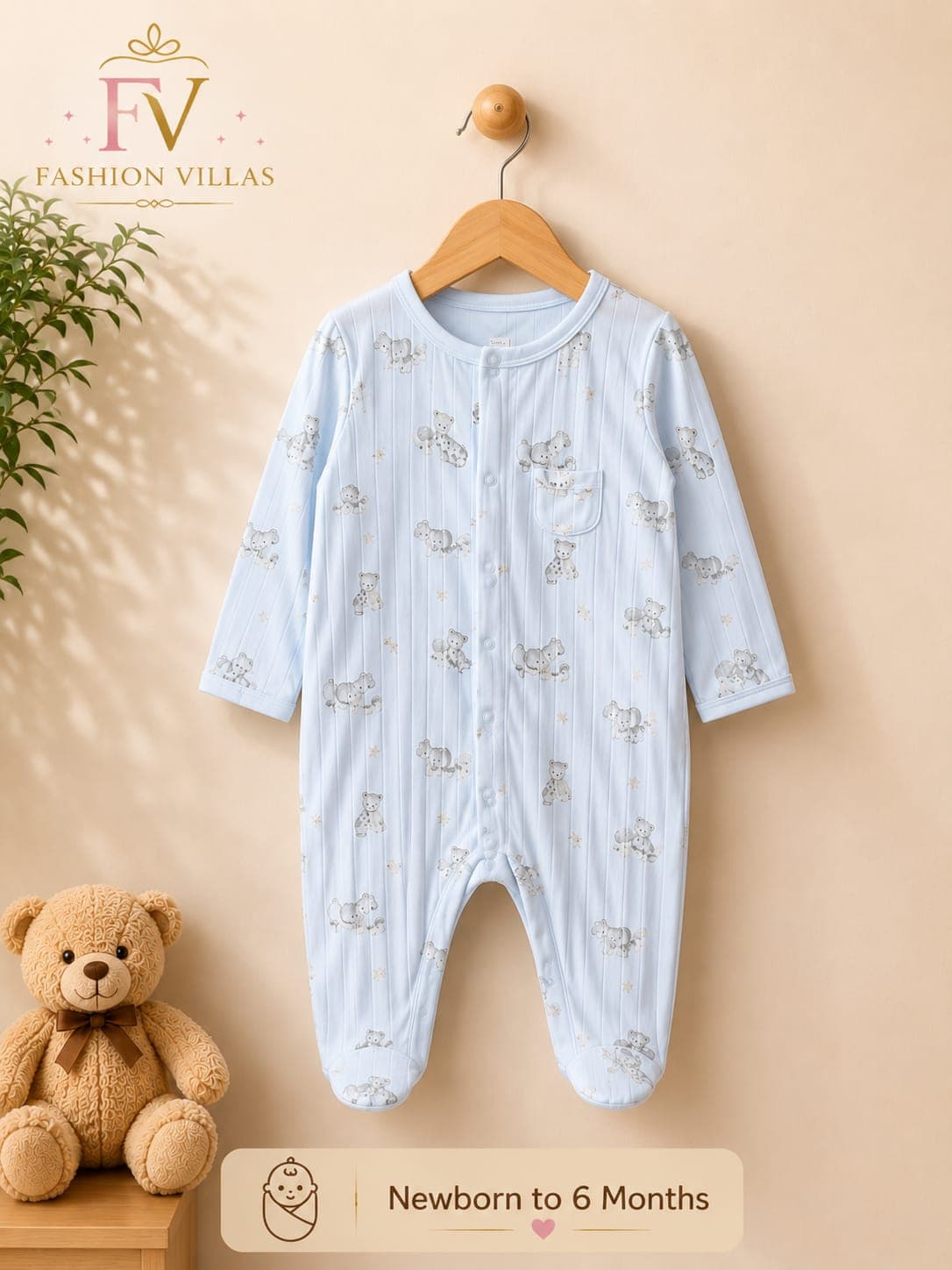 4 PC Full Body Baby Romper Combo